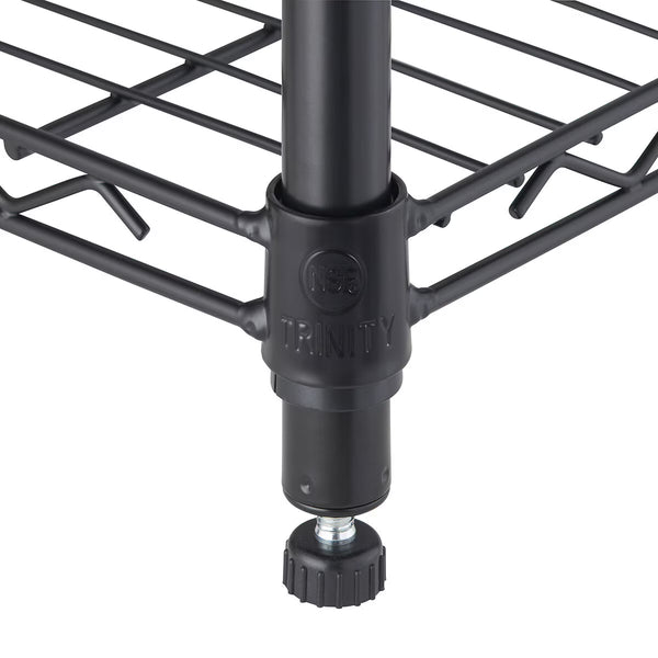 TRINITY 5 Tier Black Storage Bin Rack