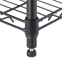 TRINITY 5 Tier Black Storage Bin Rack