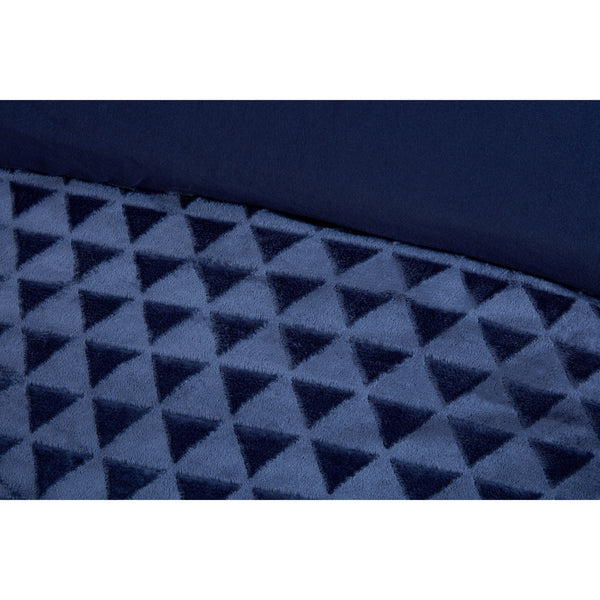 Diamond Drift Teddy Duvet Cover Set | Luxurious Textured Fleece with 3D Diamond Pattern | Ultra-Soft Plush Microfibre in Silver Grey or Navy | Includes Pillowcases – Warm, Cosy & Breathable Bedding – Single, Double, King Sizes | Machine Washable | Fast Di