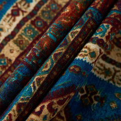 18x18 Inch Reversible Turkish Pattern Pillows (Set of 2 with Inserts) - Romantic Turkey Boho Floral Double Sided Design, Premium Polyester Cover & Fill, Decorative Accent Pillows for Sofa, Chair, Bedroom