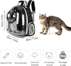 Sipobuy Pet Space Capsule Backpack, Small Medium Cat Puppy Dog Carrier, Transparent Breathable Heat Proof, Pet Carrier for Travel Hiking Walking Camping (Pink)