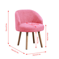 Set of 2 Small Accent Occasional Lounge Sofa, Guest Reception Sofa Chair Office Chair, Tub Chairs Upholstered Fabric with Solid Wood Legs