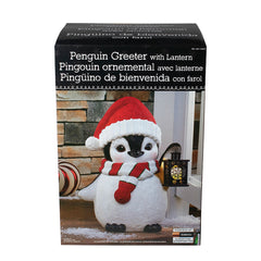 2ft (61cm) Penguin Greeter with Lantern