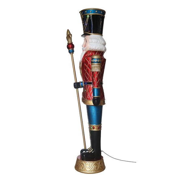 8ft (2.4m) Pre-lit Grand Nutcracker with 42 Colour LED and Music