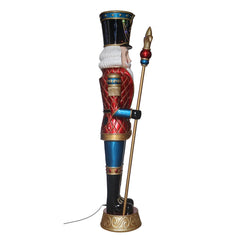 8ft (2.4m) Pre-lit Grand Nutcracker with 42 Colour LED and Music