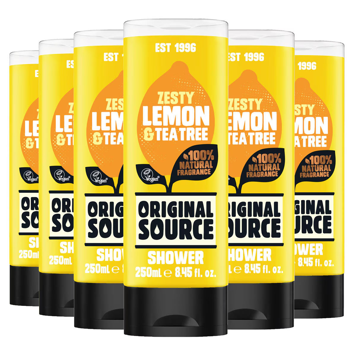 Original Source Zesty Lemon Shower Gel, 6 X 250Ml