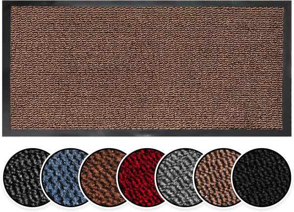 BLADO Washable Door Mats Indoor & Outdoor - Non-Slippery Heavy Duty - Stylish & Large Rubber - Perfect Dust Grabbing Doormats (Anthracite, 40Cm X 60Cm)