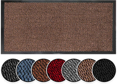 BLADO Washable Door Mats Indoor & Outdoor - Non-Slippery Heavy Duty - Stylish & Large Rubber - Perfect Dust Grabbing Doormats (Anthracite, 40Cm X 60Cm)