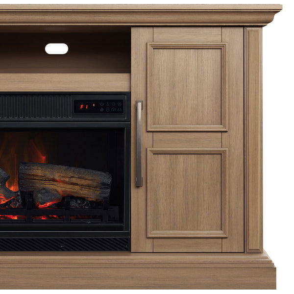 Tresanti Nottingham Media Mantel with ClassicFlame CoolGlow 2-in-1 Electric Fireplace & Fan