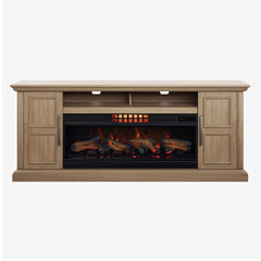 Tresanti Nottingham Media Mantel with ClassicFlame CoolGlow 2-in-1 Electric Fireplace & Fan