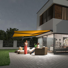Olympus LED Awnings Athena Outdoor Patio Awning up to 2.5M Projection, Fully Installed
