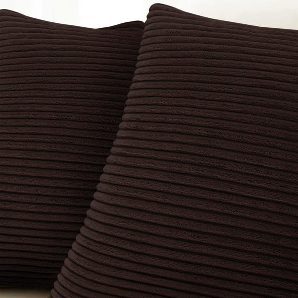 1pc Stripe Velvet Cushion Cover – Soft Luxury Cushion Case, Modern Textured Design, Machine Washable for Sofa & Bedroom Decor, Ideal Gift