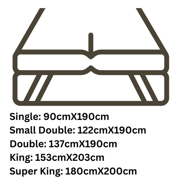 Hotel Quality Black Mattress Topper 10cm Deep Thick Single Double King Super All Sizes