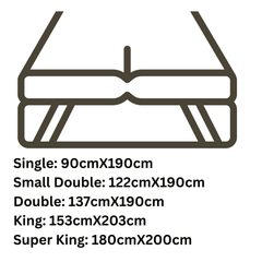 Hotel Quality Black Mattress Topper 10cm Deep Thick Single Double King Super All Sizes