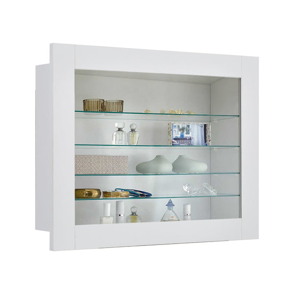 5-Layer Transparent Collection Display Cabinet, Space-Saving Display Cabinet for Home, Office, Bathroom, Living Room, Wall Mounted, Multi-tier Shelving, Space-Saving, Durable Organizer, Ideal for Storage and Decoration