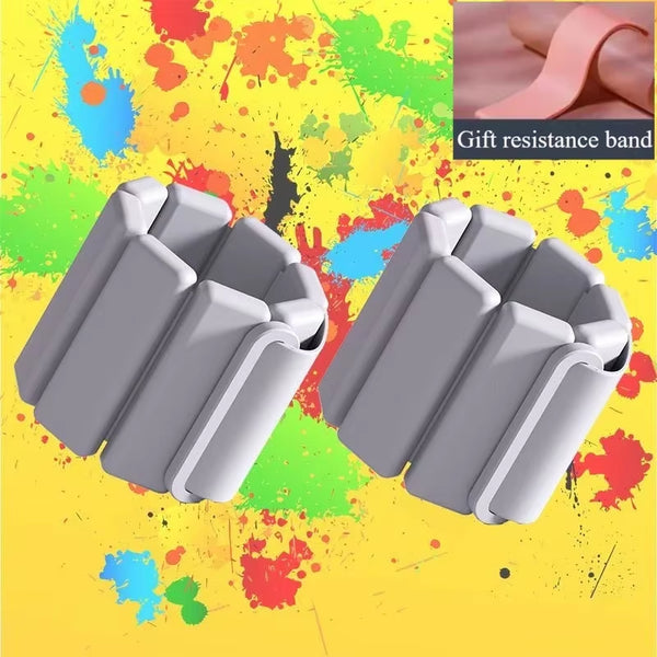 A Pair Sports Weight-Bearing Bracelets Adjustable Wearable Wrist & Ankle Silicone Weights Bracelets for Running Training Fitness