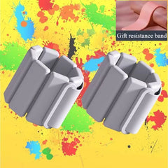 A Pair Sports Weight-Bearing Bracelets Adjustable Wearable Wrist & Ankle Silicone Weights Bracelets for Running Training Fitness