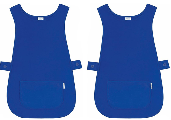 Pack Of 2 Self Tabard Apron in eight different colours | Aprons for Men, Women, and Ladies | Professional Cooking Aprons with 2 Pockets | Adjustable Kitchen Apron for Baking, BBQ, Grilling, Gardening, Crafting, Cleaning, Painting, Barista, Restaurant Work