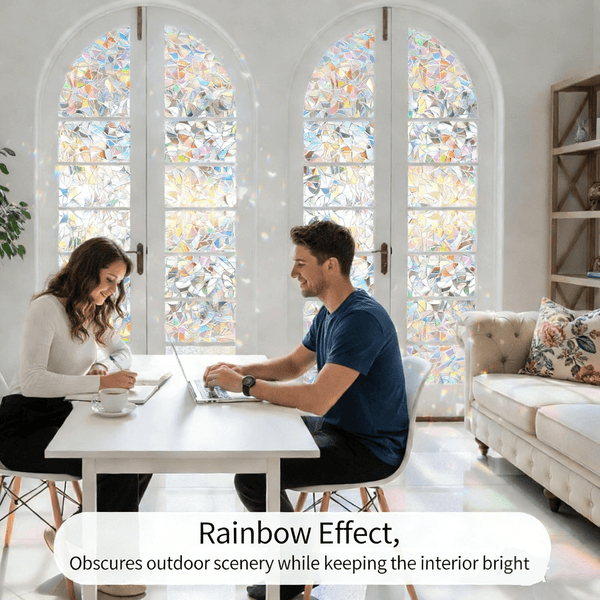 Frosted Window Film 39x23 Inch Self Adhesive Privacy Film Bubble Free Static Cling Anti-UV Glass Sticker Easy to Install for Home Office Bathroom Door Window Decor