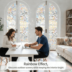 Frosted Window Film 39x23 Inch Self Adhesive Privacy Film Bubble Free Static Cling Anti-UV Glass Sticker Easy to Install for Home Office Bathroom Door Window Decor