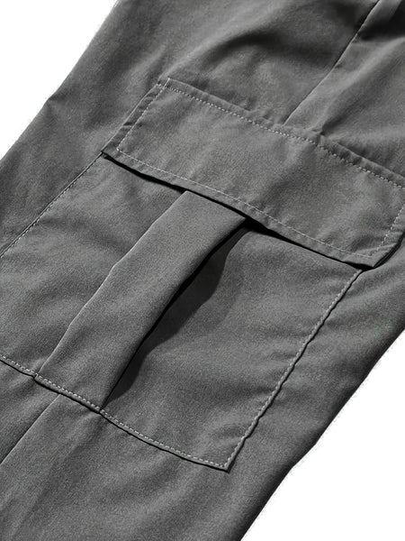 Men's Three-pc Cargo Pants, Solid Color Multi-Pocket Casual Outdoor Sports Trousers, Suitable for Spring, Summer, and Autumn