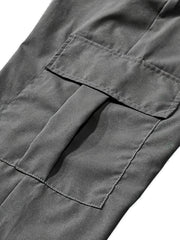 Men's Three-pc Cargo Pants, Solid Color Multi-Pocket Casual Outdoor Sports Trousers, Suitable for Spring, Summer, and Autumn