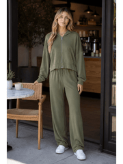 Women'S Soft Touch Tracksuit Set, Zip Up Hooded Jacket & Joggers, Casual 2pcs Lounge Wear Co Ord Outfit, Casual and Sports Wear, Gym Wear Street Wear