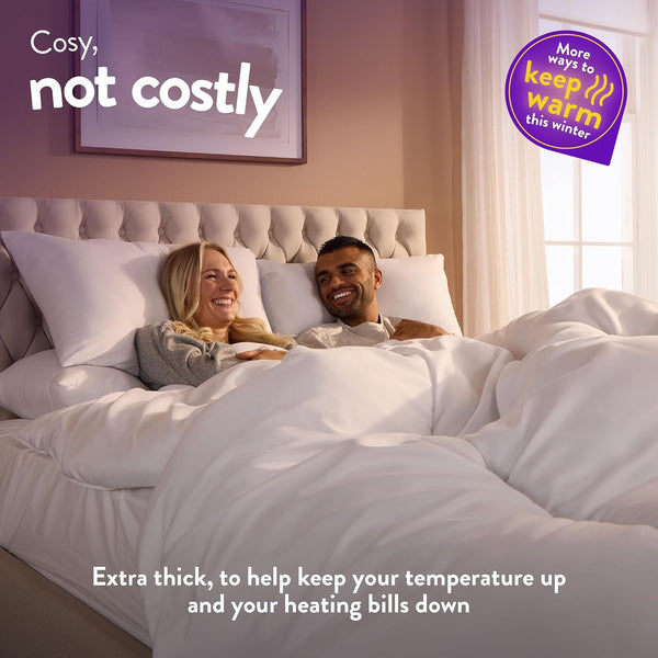 Slumberdown Chilly Nights 15 Tog Double Duvet - Extra Warm, Thick & Cosy Winter Quilt for Cold Nights | Uk-Made, Soft Touch Cover, Non-Allergenic & Washable (200 X 200Cm)