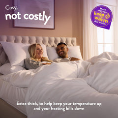 Slumberdown Chilly Nights 15 Tog Double Duvet - Extra Warm, Thick & Cosy Winter Quilt for Cold Nights | Uk-Made, Soft Touch Cover, Non-Allergenic & Washable (200 X 200Cm)