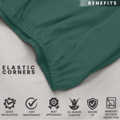 1pc Extra Deep Fitted Sheet, All seasons Bedding Ultra Soft Breathable Microfiber, Wrinkle-Free, Machine Washable, Hotel Quality All Sizes Available