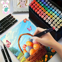 168/120/262/80 Color Double-ended Art Markers, Bright Colors, Smooth Blending, Very Suitable for Sketching, Illustration, Comics, Painting And Design Creation, Suitable for Professional Art Purposes And Art Projects, Art Tools, High-quality Markers