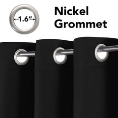 2pcs Full Blackout Curtains, 100% Polyester Fabric, Privacy Protected, Sound proof, Energy saving Grommet Top Curtains for Bedrooms, Living Room, Home Decor & Room Decor