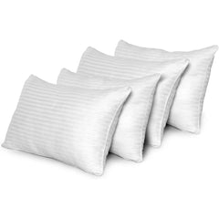 Egyptian Stripe Pillow Bounce Pillows with Hollowfibre Filling Soft & Supportive Satin Stripe Cover