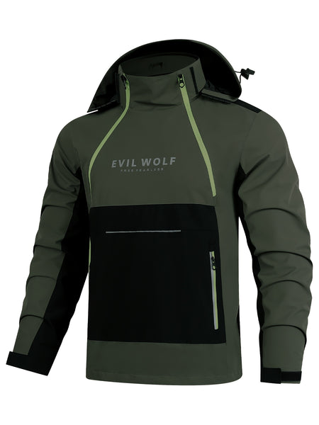2024 Spring/Autumn Thin Hooded Men'S Thin Jacket Spring/Autumn Outerwear Men'S Versatile Jacket Men'S Casual Trendy Jacket Men'S Preppy Style Jacket