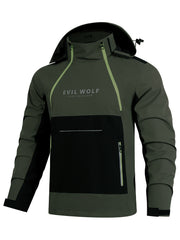 2024 Spring/Autumn Thin Hooded Men'S Thin Jacket Spring/Autumn Outerwear Men'S Versatile Jacket Men'S Casual Trendy Jacket Men'S Preppy Style Jacket