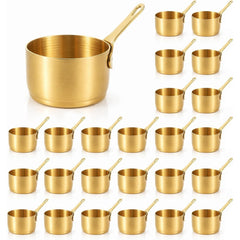 24 Pack Stainless Steel Sauce Bowls with Handle, Mini Gravy & Dipping Cups for Serving Sauces, Condiments, Dressings and Toppings