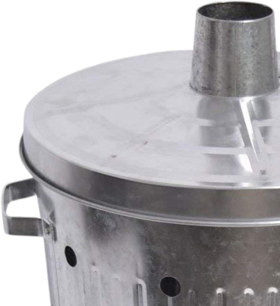 Trendi 90 Litre Extra Large 90L Galvanised Metal Incinerator Recycle Garden Rubbish Fire Wood Burner Burning Leaves