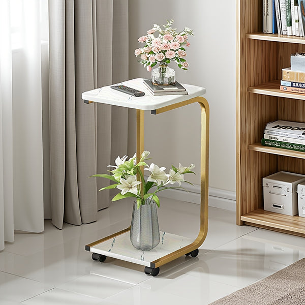 1PC Adjustable Office Organizer - 2-Level Desktop Shelf for Printer/Notebooks (11.81×11.81×19.69in) - Multi-Purpose Workspace Storage System