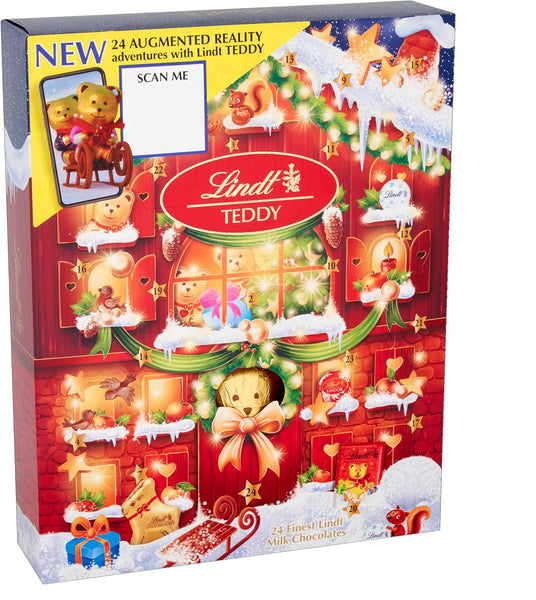 Lindt Teddy Milk Chocolate AR Advent Calendar 2025 – Large 250G – 24 Bear & Friends Chocolates – Festive Gift for Him & Her