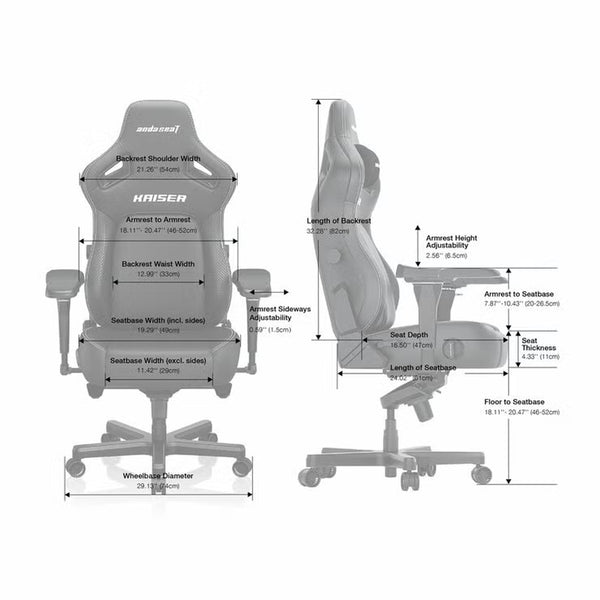 Anda Seat Kaiser Series 4 Large Gaming Chair, Black