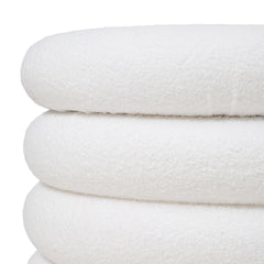 Space-Saving White Teddy Velvet Storage Ottoman - Multi-Use Storage Stool Vanity Stool Bed End Stool, Valentine'S Day Easter Multi-Use for Living Room Makeup Room Bedroom