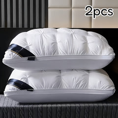 2pcs 3D Sleep Pillow, Hotel Style Same Design Non-Collapsing, Hypoallergenic, Soft, High Bounce, Zipper Closure, Machine Washable, for Adult, All Seasons Use, Multipurpose, Body Pillow Case, Comfortable Pillow for Sleeping