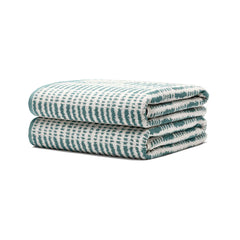Loftex Loft Stripe Bath Towel in Green, 76 X 147 Cm