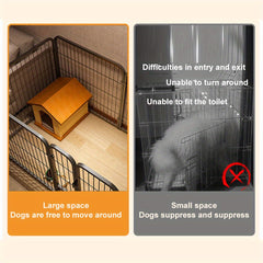6-Panel Heavy Duty Metal Dog Puppy Playpen - Foldable & Detachable Pet Pen with Assembly, /Outdoor Exercise Fence Suitable for Dogs, Cats, Rabbits - Portable & Sturdy Play Pen