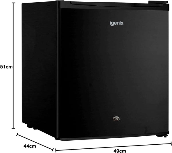 Igenix IG3751BL Table Top Mini Freezer with 33 Litre Capacity, 1 Wire Shelf, Reversible and Lockable Door, Black