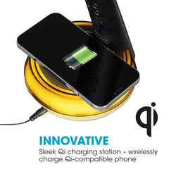 Ottlite Wireless Charging Black LED Table Lamp