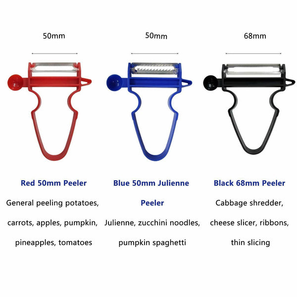 Magic Trio Peeler Set of 3 Fruit Vegetable Cutter Stainless Steel