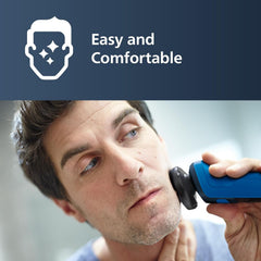 Philips Shaver Series 5000, Wet and Dry Electric Shaver for Men, Comforttech Blades 360°, Contour Heads, Advanced Display, Smartclick Precision Trimmer, S5466/18