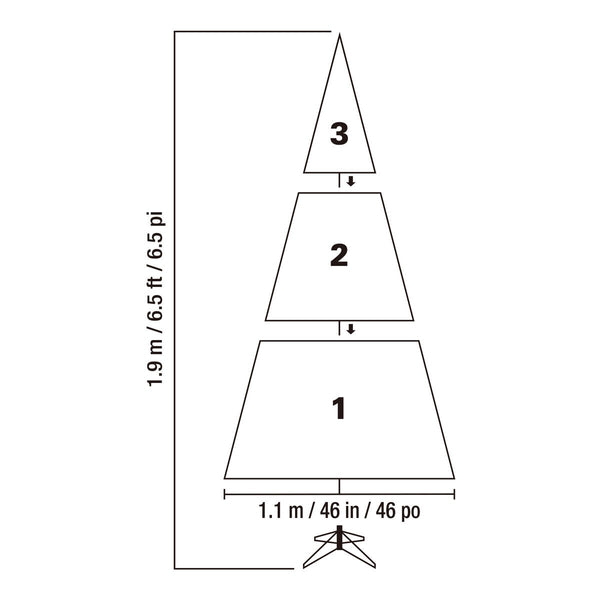 6ft 6 Inches (1.9m) Unlit Aspen Artificial Christmas Tree