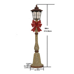 7ft (2.1m) Single Lantern Head Lampost with 150 LED Lights